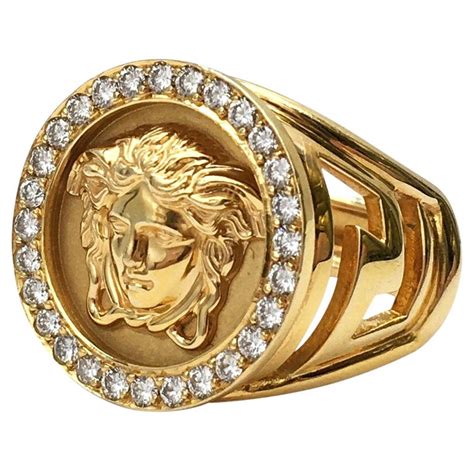 versace gold silver ring|versace gold ring 18k price.